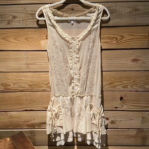 Cream dress/ tunic, size small
